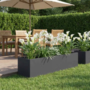 Vaso da giardino Antracite 80 x 20 x 20 cm 8005166