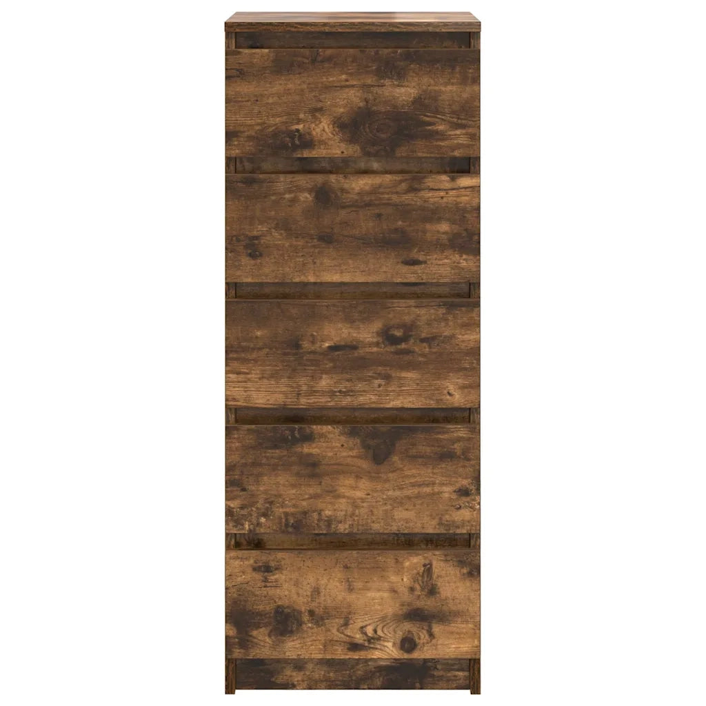 Credenza con Cassetti-Buffet-Armadio da cucina Rovere Fumo 37,5x35x99 cm in Truciolato