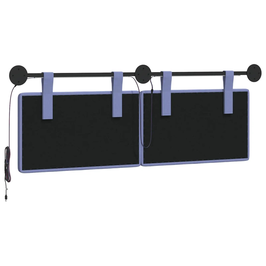 Testiera sospesa Con luce LED Blu jeans Tessuto 3424419