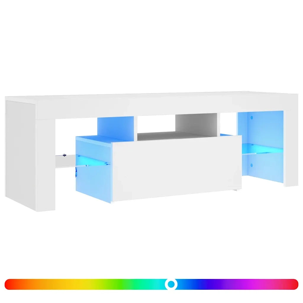 Mobile TV | Armadietto TV | Mobile Porta TV con Luci LED Bianco 120x35x40 cm