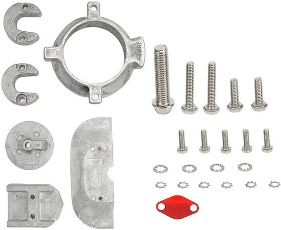 Kit di Anodo in Alluminio - Anticorrosivo - Adatto per Mercruiser Alpha One Gen 2 - 28 Pezzi - Alta Resistenza - Protezione Motore