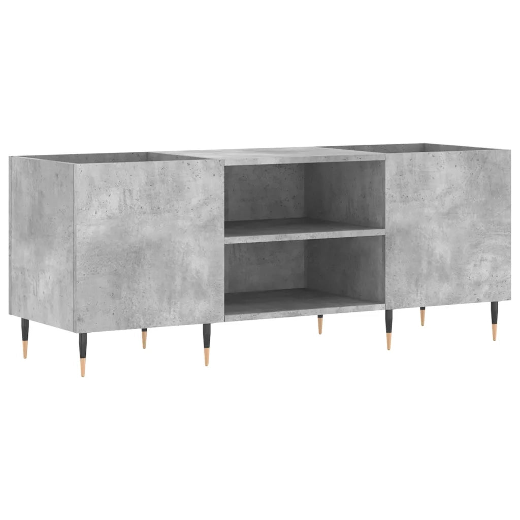 Mobile Porta Dischi Grigio Cemento 121x38x48 Legno Multistrato CFW8286594