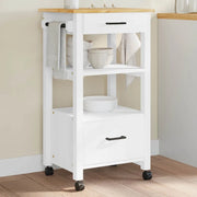 Carrello da Cucina MONZA 48x40x88,5 cm in Legno Massello di Pino 376087