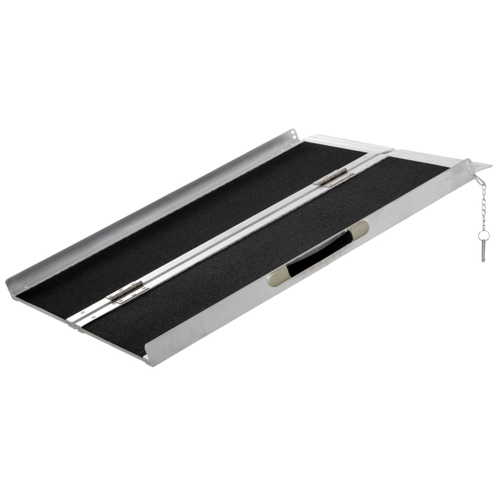 Rampa per sedia a rotelle pieghevole in alluminio ¨C Xylo ¨C 91x72x5 cm, portata 270 kg, nero