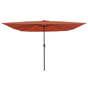 Parasol Quadrato per Giardino  con Luci LED 295x245 cm Terracotta