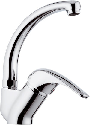 Rubinetto lavello con bocca alta a c girevole, modello corto - serie project