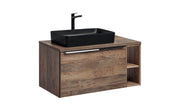 Set mobili bagno 100 cm con lavabo da appoggio Santa Fe Oak 100 x 1401 x 46 cm