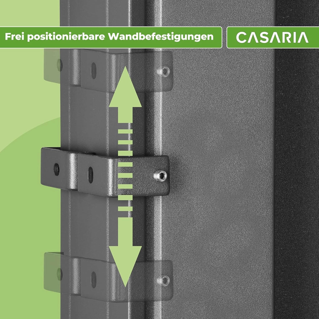 Tenda Parasole Laterale Nosara 180x300cm Estensibile Opaca Copertura Separe Privacy Frangivento Balcone