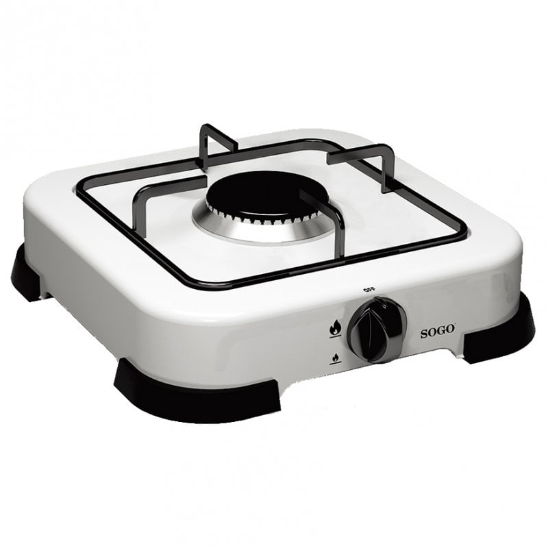 SOGO Fornello a Gas Portatile – 1 Bruciatore, Accensione Manuale, 1.7 kW, GPL Butano-Propano
