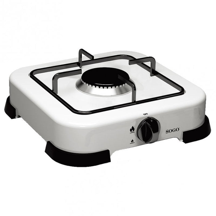 SOGO Fornello a Gas Portatile – 1 Bruciatore, Accensione Manuale, 1.7 kW, GPL Butano-Propano