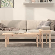 Set Tavolini da Salotto 2 pz in Legno Massello di Pino 822362