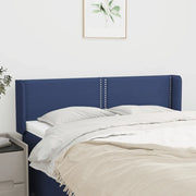 Testiera ad Orecchio-Testata con Orecchie Blu 147x16x78/88cm in Tessuto 691622