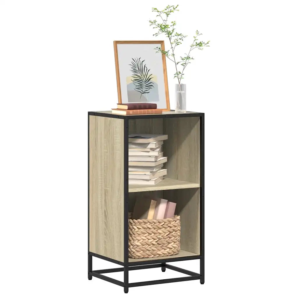 Libreria-Scaffale per Libri-Mobile di Stoccaggio Rovere Sonoma 40x35x76 cm in Legno Multistrato