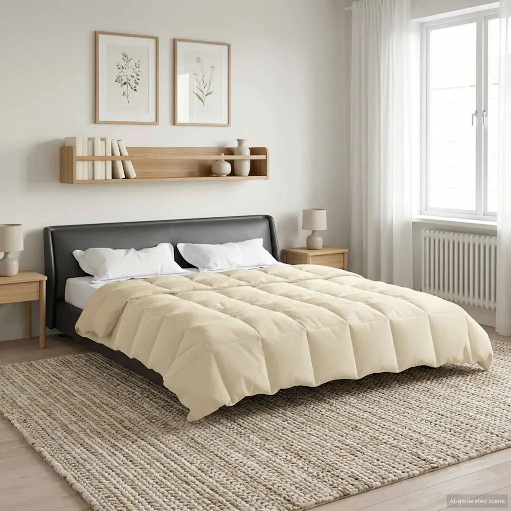 Duvet Estivo Trapuntato Crema 200 x 240 cm Microfibra