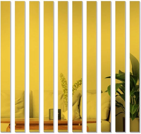 Specchi Decorativi Autoadesivi per Parete, 50 cm, Autoadesivi Flessibili con Specchio Non in Vetro, Decorativi per Bagno e Sala, con Striscia Adesiva per Parete, con Finestra Decorativa in Oro.