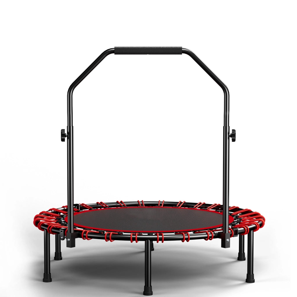 TRAMPOLINO Fitness pieghevole 101 cm con maniglia in acciaio nero