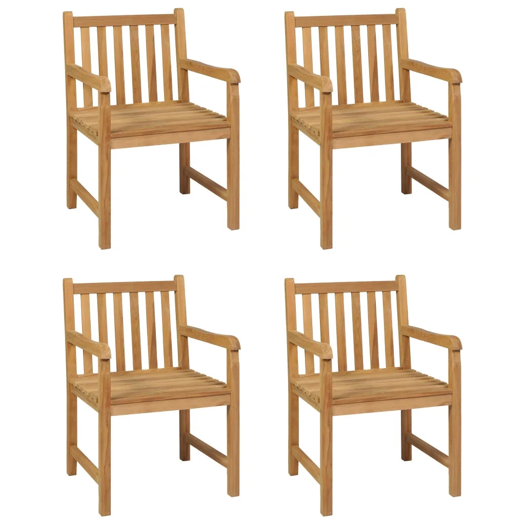 Set da pranzo da giardino 5 pz 160x80 cm in legno massello di teak