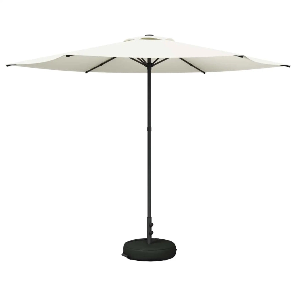 Ombrello da giardino 300 x 300 cm Poliestere Rettangolare Crema 42036231