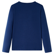 Maglietta da Bambina Maniche Lunghe Blu Marino 104 14180