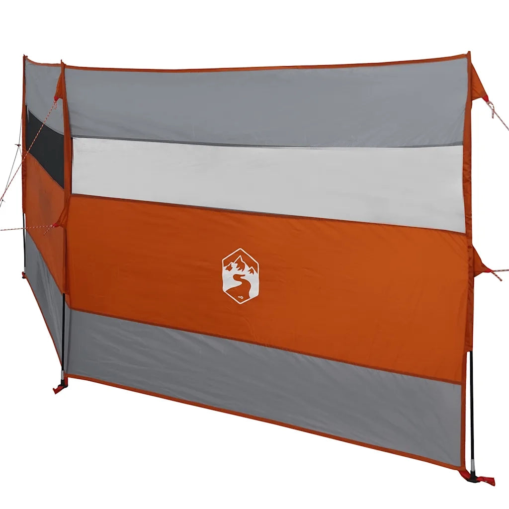 vidaXL Frangivento Campeggio Grigio Arancione 340x130 cm Impermeabile