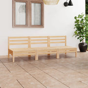 Set Divani da Giardino 3 pz in Legno Massello di Pino 3082442