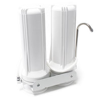 Naturewater Filtro dell'acqua a 2 livelli TR202 con cartucce filtranti 254 mm, con rubinetto