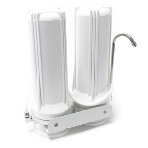 Naturewater Filtro dell'acqua a 2 livelli TR202 con cartucce filtranti 254 mm, con rubinetto