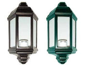 LANTERNA A PARETE MODELLO LONDRA  60w IP44 mm.176x100x360h. colore verde anticato    SYNTESY
