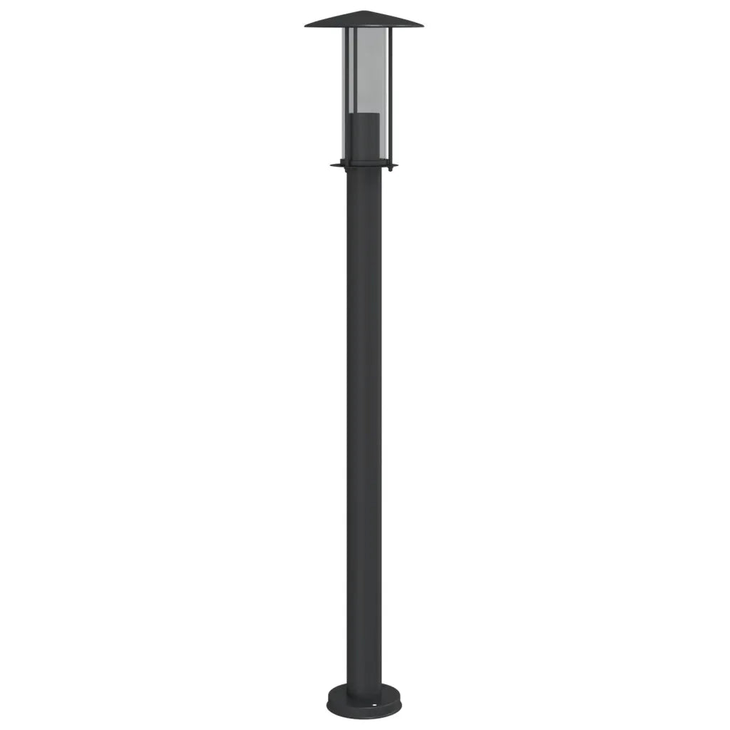 vidaXL Lampade da Terra per Esterni 3 pz Nere 100 cm in Acciaio Inox