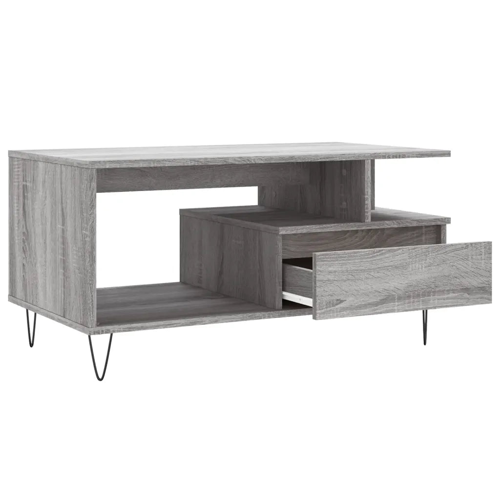Tavolino da salotto | Tavolino da caff¨¨ | Tavolino da Soggiorno Grigio Sonoma 90x49x45 cm Legno Multistrato