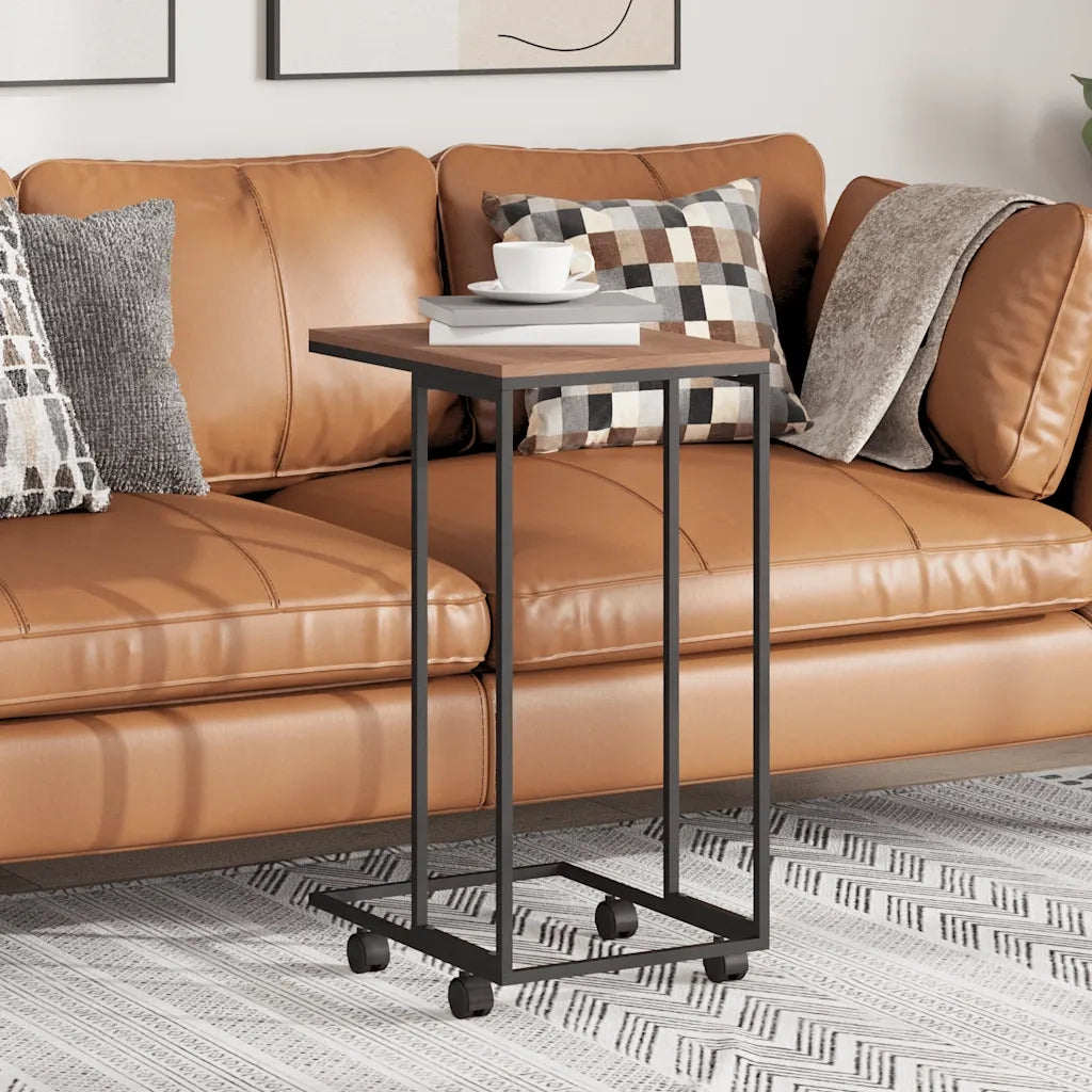 Tavolino con Ruote Nero 40x30x63,5cm in Legno Ingegnerizzato cod mxl 47403