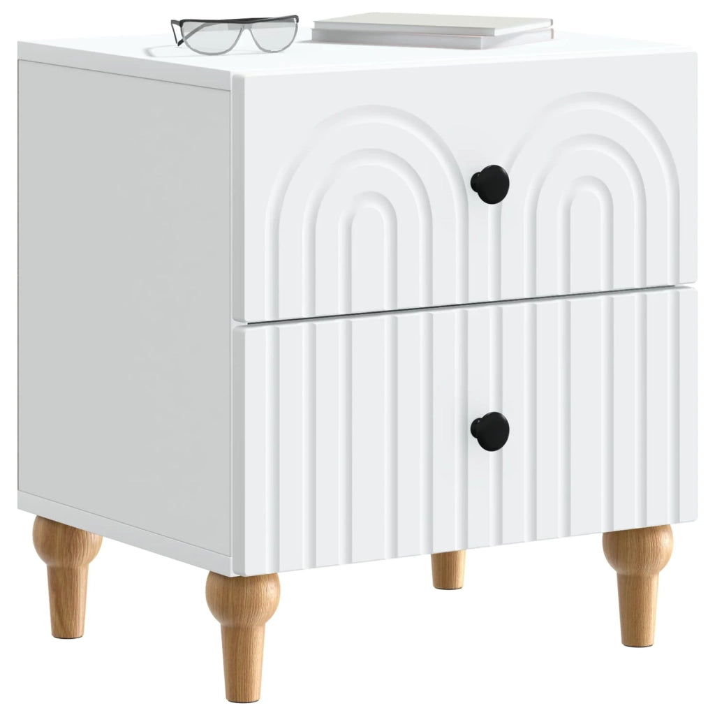 Armadio da Notte con cassetto 2 pcs Bianco 43 x 34,5 x 48 cm 894066