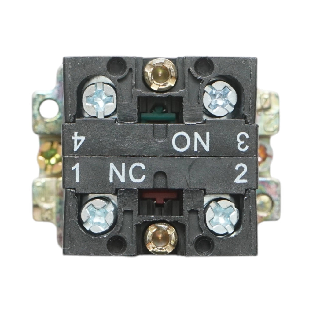 Selettore a 2 posizioni, nero, con ritorno, 1NO+1NC, 400V/10A, LAY5 Breckner Germany