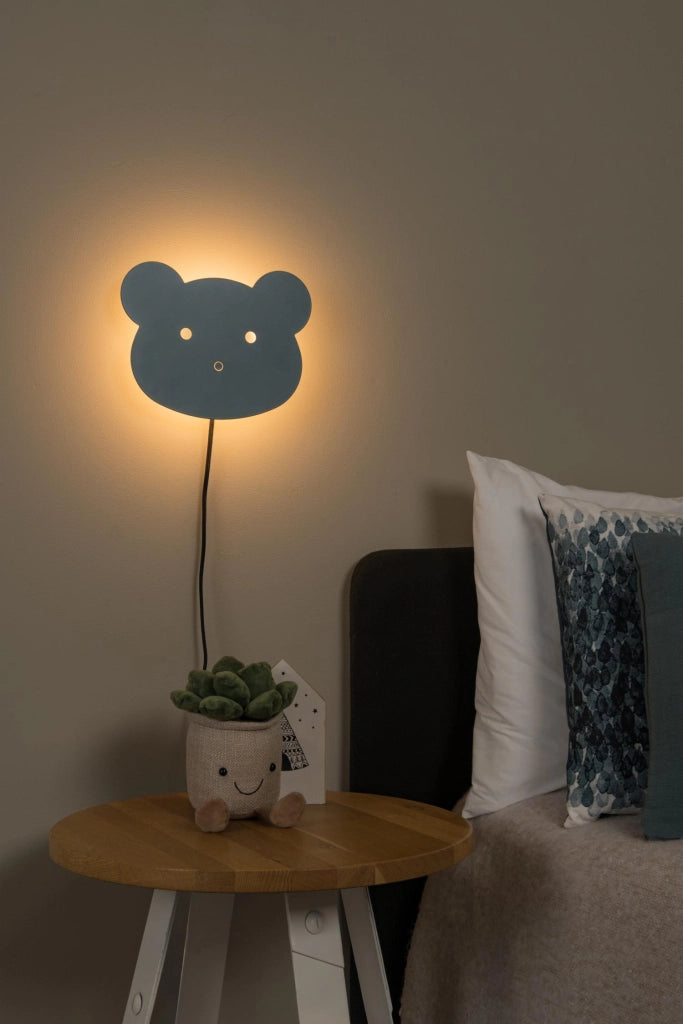 Applique LED bambini CHARLIE 7W blu metallo IP20 Lucide