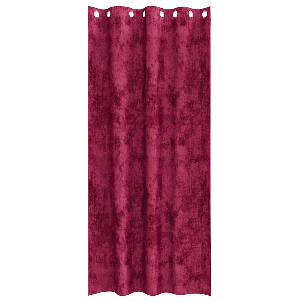 Tende in Velluto 2 pz Rosso vino 225 x 140 cm Velluto 4107645
