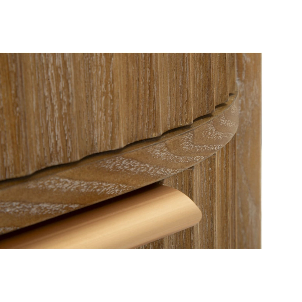 Comodino Goteborg in legno abete naturale con cassetti 38x34x52 cm