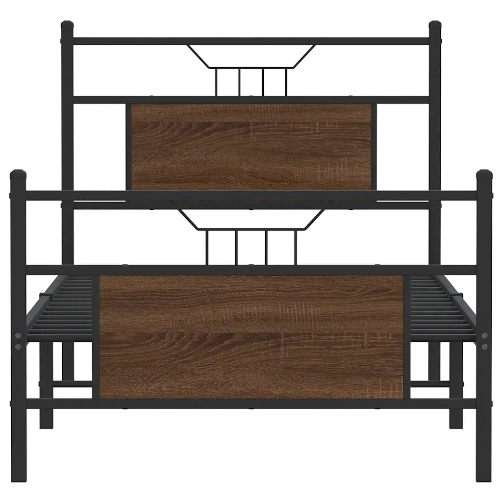 Giroletto senza Materasso Rovere Marrone 90x190cm in Truciolato