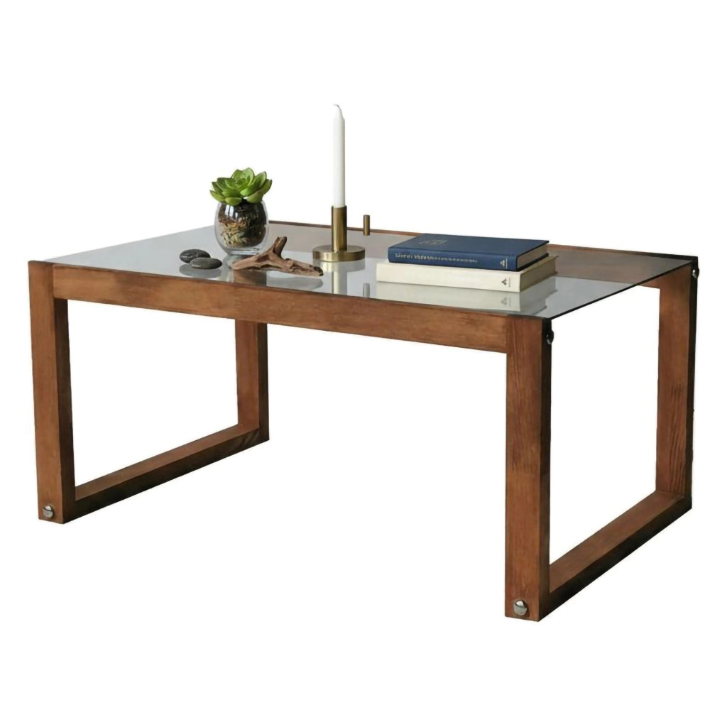 Aldino, Tavolino da Salotto Portariviste, 85x55x40h cm Marrone Quercia