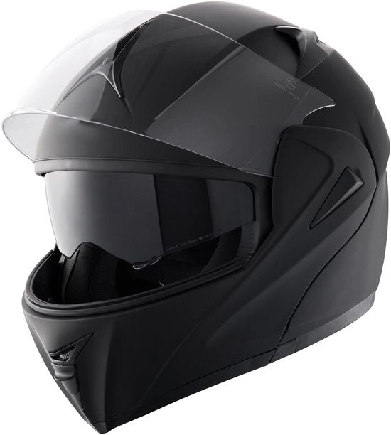 Casco da Motociclista, Senza Protezione Facciale, con ABS Smart Road e Alta Densità, Compatibile con Bluetooth, Lenti Interchangeabili, per Adolescenti e Adulti, Dimensioni 345 x 279 x 255 mm