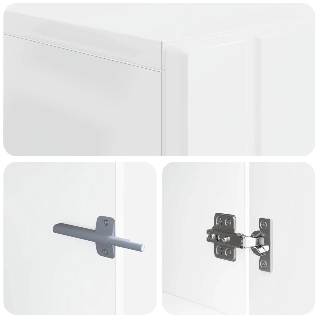 Mobile TV Bianco Lucido Legno ingegnerizzato 896459