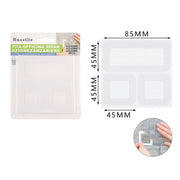 Trade Shop - Set 6 Toppe Adesive Rete Bianca Riparazione Fori Strappi Zanzariere 45x85mm/45x45mm 622156 -
