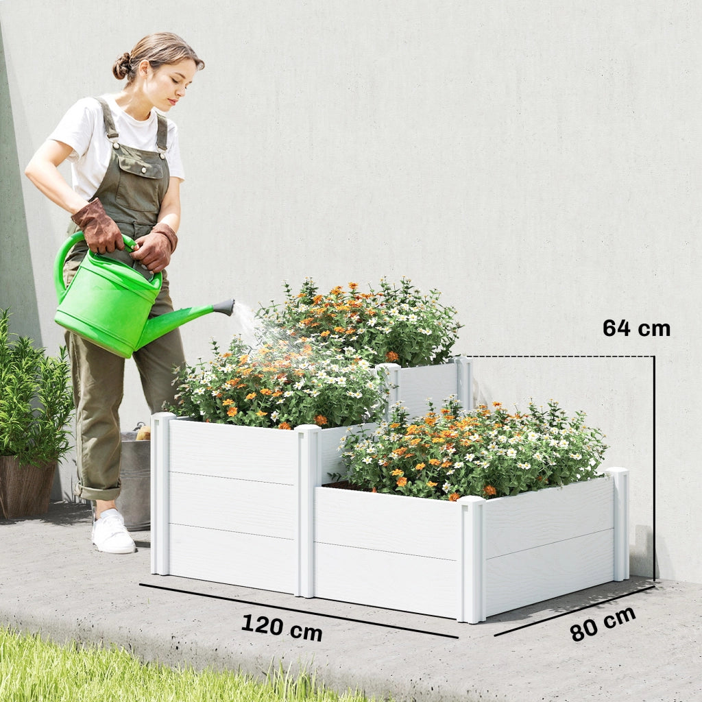 Letto rialzato 3 livelli impilabile ¨C Xylo ¨C giardino modulare plastica esterno