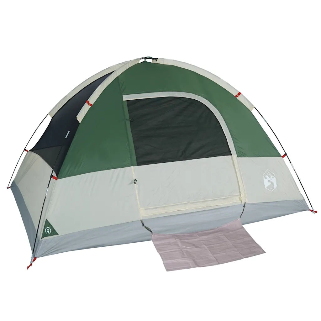 Tenda da Campeggio a Cupola per 4 Persone-Tenda per Escursionismo Verde Impermeabile 143153
