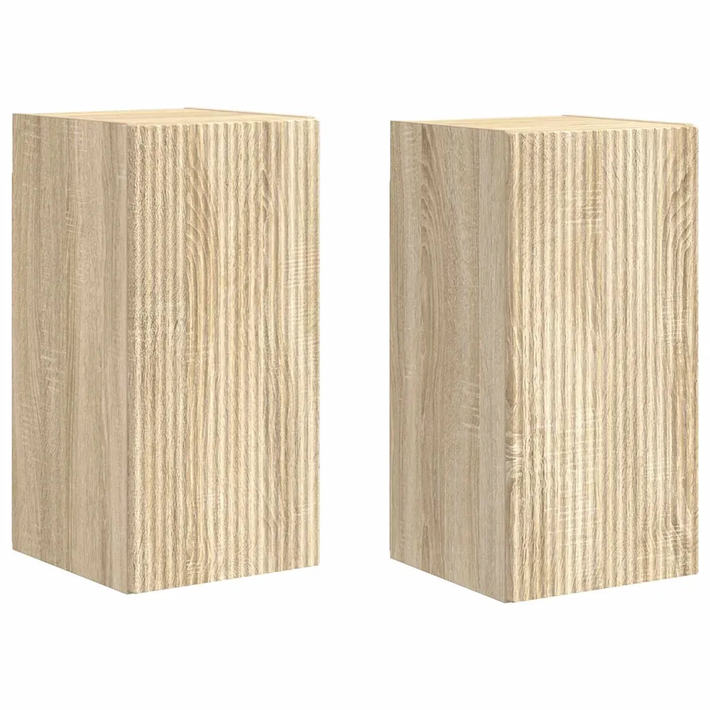 Mobile TV da parete 2 pz-Set di 2 Mobile TV a Muro-Credenza TV Sonoma 30 x 31 x 60 cm