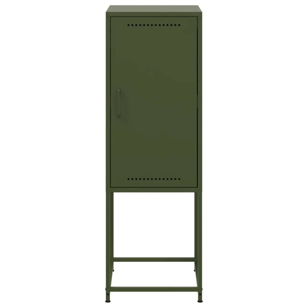 Credenza | Madia | Buffet da pranzo | Armadio da pranzo Verde Oliva 36x39x107 cm in Acciaio
