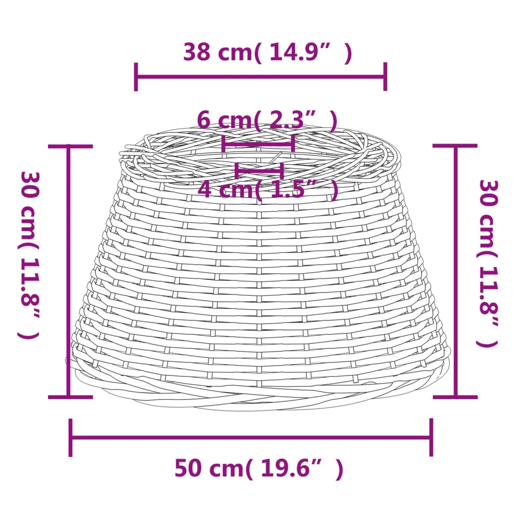 Paralume da Soffitto Marrone ?50x30 cm in Vimini CFW9006275