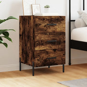 Comodino | Armadio da Notte | Mobiletto da notte Rovere Fumo 40x40x66 cm in Legno Multistrato