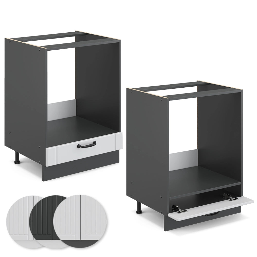 Vicco Mobile per forno da incasso Bianco casa di campagna 60 cm senza piano di lavoro