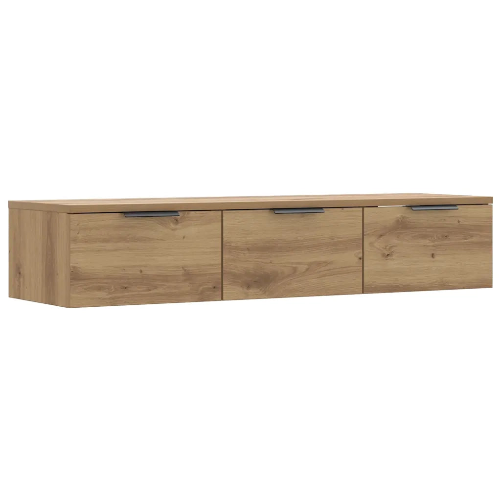 Armadietto a Muro | Mobile a Parete Rovere Artigianale 102x30x20 cm in Truciolato