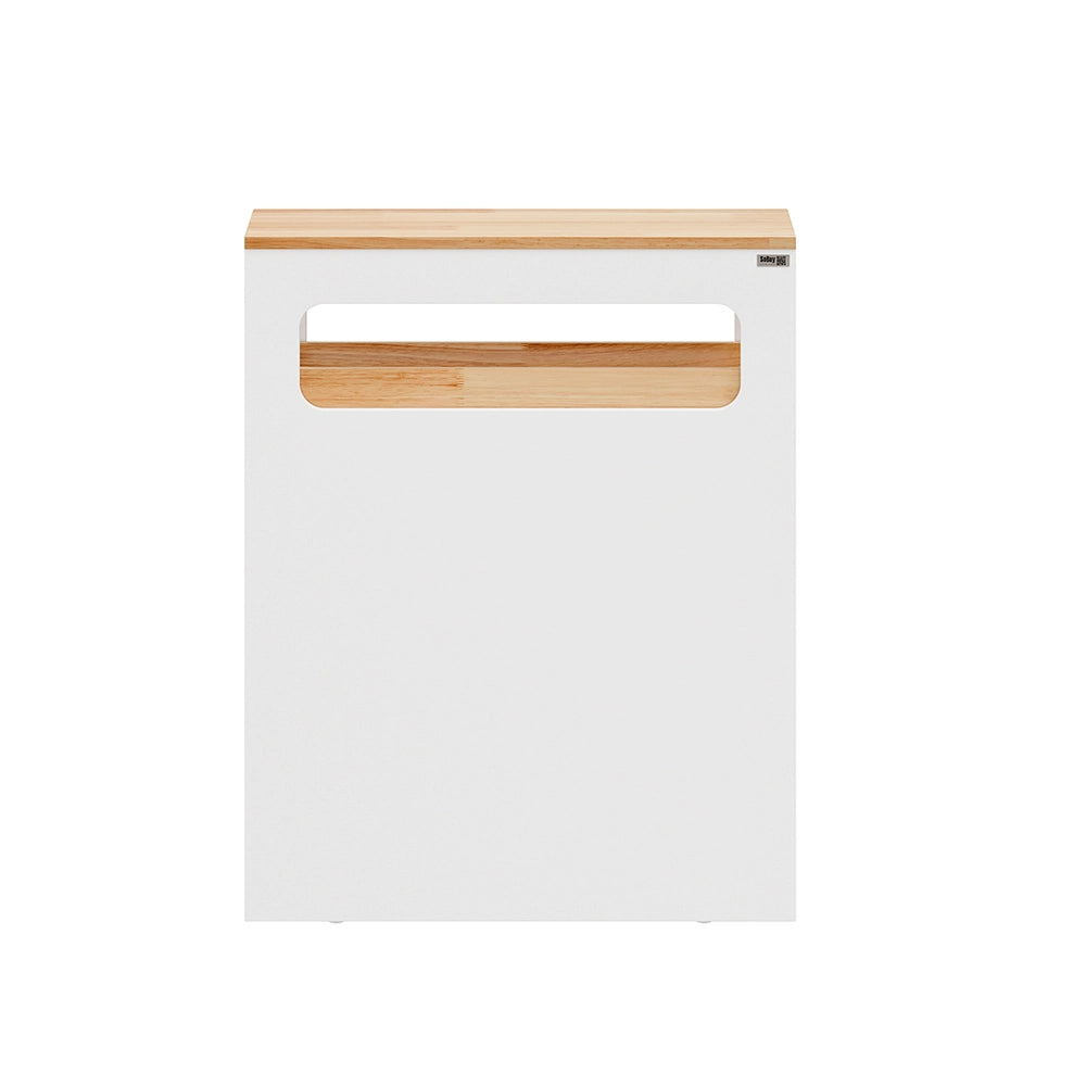SoBuy | Mobile bianco con 4 cassetti | Mobile con ruote per facile spostamento | Mobile MDF per bagno e cucina | 65×23×82 cm | Portata massima 40 kg | BZR54-III-WN